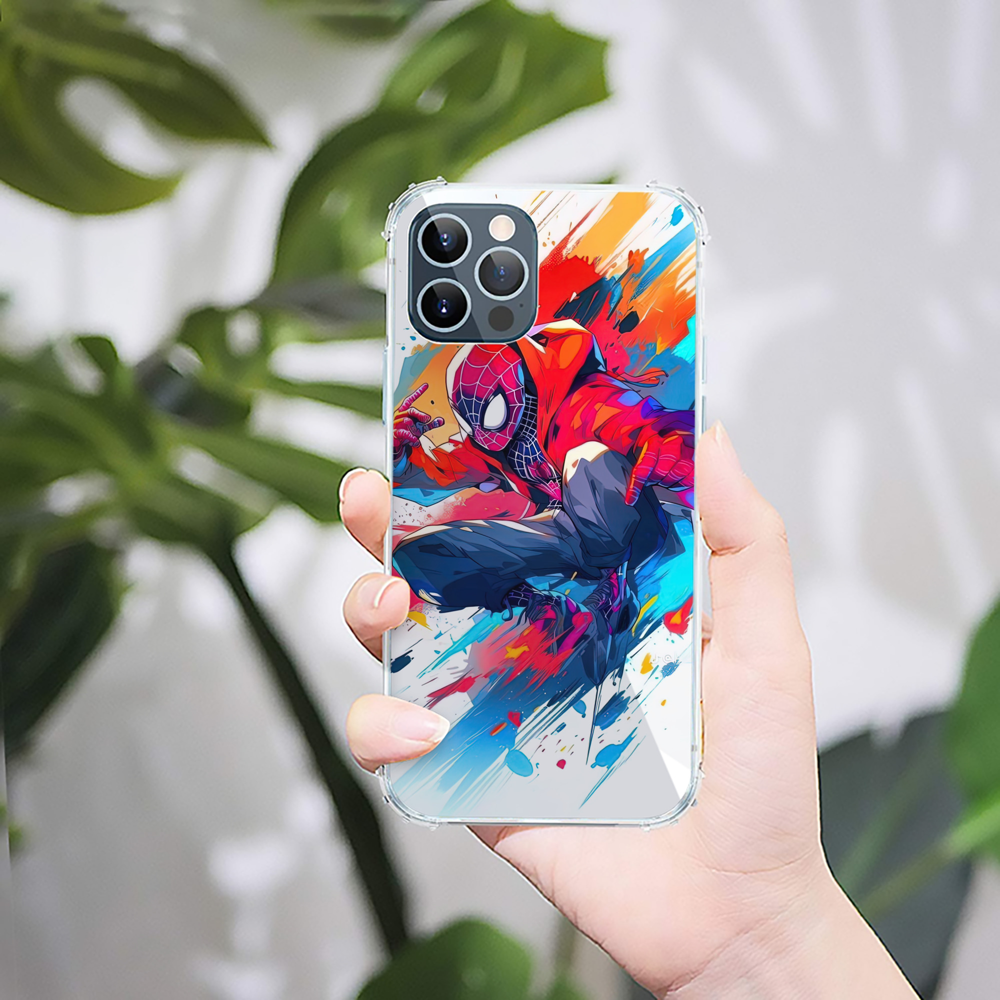 （画像用） Spider Man スパイダーマン 【iPhone 12シリーズ対応】透明スマホケース（クリアソフトケース）